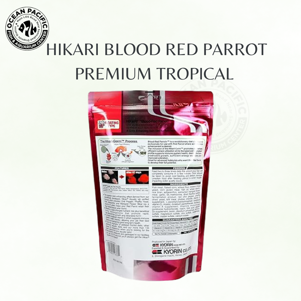 Hikari Blood Red Parrot – Premium Tropical Fish Food, back image